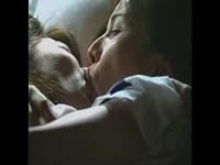 Young babe gets fingered by incest mom